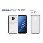 TPU GLASS CASE COVER SAMSUNG GALAXY A8 2018 (SAMSUNG - Galaxy A8 2018 - Bianco)