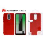 TPU MATTE OIL WITH BUTTON COVER HUAWEI MATE 10 LITE (HUAWEI - Mate 10 Lite - Rosso)
