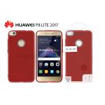 TPU MATTE OIL WITH BUTTON COVER HUAWEI P8 LITE 2017 (HUAWEI - P8 Lite 2017 - Rosso)