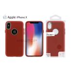 TPU MATTE OIL WITH BUTTON COVER IPHONE X (APPLE - Iphone X - Rosso)