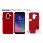 TPU MATTE OIL WITH BUTTON COVER SAMSUNG GALAXY A6+ 2018 (SAMSUNG - Galaxy A6+ 2018 - Rosso)