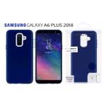 TPU MATTE OIL WITH BUTTON COVER SAMSUNG GALAXY A6+ 2018 (SAMSUNG - Galaxy A6+ 2018 - Blu)