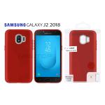 TPU MATTE OIL WITH BUTTON COVER SAMSUNG GALAXY J2 2018 (SAMSUNG - Galaxy J2 2018 - Rosso)