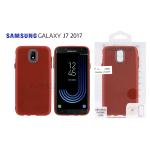 TPU MATTE OIL WITH BUTTON COVER SAMSUNG GALAXY J7 2017 (SAMSUNG - Galaxy J7 2017 - Rosso)