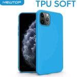 TPU SOFT CASE COVER APPLE IPHONE 11 PRO MAX ''NO LOGO'' (APPLE - Iphone 11 Pro Max - Azzurro newtop senza foro logo)