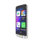 SAIET SMART SENIOR LCD 5" MEM 8GB ROM ICONE GRANDI  FOT. 5MPX BIANCO + COVER + VETRO TEMPERATO