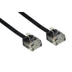 CAVO DI RETE 1MT CAT 6 NERO ULTRAPIATTO LINK