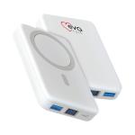 BATTERIA UNIVERSALE WIRELESS POWER BANK 10000 MHA MAGSAFE COMPATIBILE BIANCO EVA FRUIT