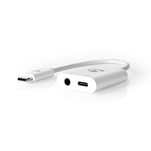 adattatore audio presa tipo c a jack 3.5mm + usb type c nedis