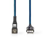 CAVO DATI/RICARICA USB LIGHTNING 1MT CERTIFICATO 180° IN CORDA NEDIS