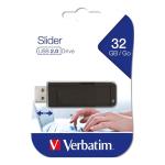 USB FLASH 32GB VERBATIM STORE'N' GO SLIDER BLACK 98697