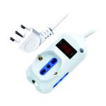 PRESA DI CORRENTE 10A 3 POSTI CON INTERRUTTORE LIFE BIANCA