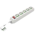 PRESA MULTIPLA DI CORRENTE 5 PRESE CON INTERRUTTORE LINKLED BIANCA