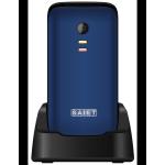 SAIET SCUDO TRE LCD 2.4" TASTO SOS VIVAVOCE VOLUME AMPLIFICATO 8 FOTO CONTATTI  BLU