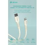 CAVO TYPE C  LIGHTNING 1MT 3A CARICA E DATI BIANCO IN FIBRA DI PAGLIA BIODEGRADABILE 