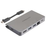 HUB USB TIPO C 1 PORTE USB TIPO C  PORTE USB HDMI LAN GRIGIO MEDIACOM