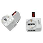PRESA DI CORRENTE DOPPIA + USB TIPO A +  USB TIPO C BIANCA MEDIACOM