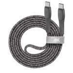 CAVO DATI/RICARICA USB TYPE-C A TYPE C 120CM RIVACASE NYLON NERO