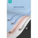 CAVO DATI/RICARICA IN SILICONE da Tipo-C a Tipo-C 3A 60W 1.2M Rosa