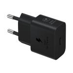 TRAVEL CASA CON CAVO USB TIPO C SAMSUNG 25 WATT ORIGINALE NERO