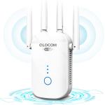 QLOCOM Extender WiFi 1200Mbps, Ripetitore WiFi Potente Wireless con 3dB 4i Antenne USATO