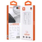 CAVO RICARICA FAST E DATI USB USB TIPO C 1.2MT BIANCO 5A VFAN