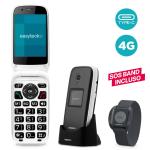 EASYTECK S400 SENIOR 2,8"/1.4" FOLD 4G VoLTE GPS+SOS BAND NERO