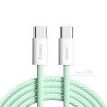 CAVO DATI/RICARICA SUPER RAPIDA 100W TESSUTO USB TIPO C M/M 1MT VERDE FONEX