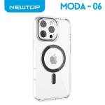 NEWTOP COVER MODA - 06 SUPER CLEAR CON VETRO PER FOTOCAMERA IPHONE 16 (APPLE - Iphone 16 - Nero)