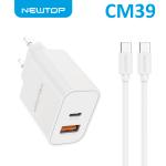 NEWTOP CM39 CARICATORE 25W QC3.0 + PD CON CAVO TYPE-C/TYPE-C