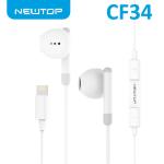 AURICOLARE  STEREO CON MICROFONO LIGHTNING CF34 BIANCO