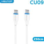 NEWTOP CU09 BLULINE CAVO 250CM TYPE-C/TYPE-C MAX 20V/5A