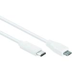 CAVO USB DATI E ALIMENTAZIONE SPINA TIPO C - SPINA TIPO MICRO B, 1,0M, Velocità 480Mbp/s, BIANCO   