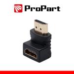 Adattatore piatto Spina HDMI(19PIN) 90°–Presa HDMI(19PIN) DORATO