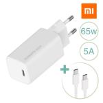 XIAOMI MI 65W FAST CHARGER GAN ALIMENTATORE RAPIDO CON CAVO INCLUSO 65W GAN