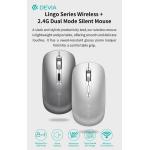 MOUSE wireless con DPI regolabile 2.4G + Bluetooth Dual mode DEVIA GRIGIO