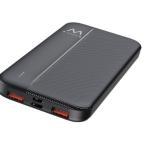 BATTERIA UNIVERSALE PORTATILE SLIM POWER BANK 10000 PD22.5W EWENT EW1161 NERO