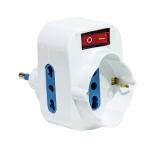 PRESA DI CORRENTE SIEMENS + 2 ITALIANE CON INTERRUTTORE LIFE
