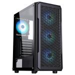 ITEK SIX TRIANGLE GAMING CASE MIDI TOWER FINESTRE TRASPARENTI NERO
