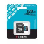 KINGSTON MEM. CARD MICRO 128GB CANVAS GO PLUS 4K SDCG4/128GB 200MBS