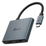 HUB USB TIPO C 1 PORTE USB TIPO C 1PORTA  USB 1 PORTA HDMI GRIGIO 