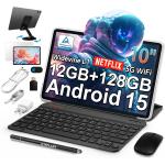 TECLAST TECLAST P30T Android-15-Tablet 10.1 Pollici, 12GB RAM+128GB ROM(TF  4TB), 2GHz Octa-Core, 5G WiFi/Widevine  L1/GPS/BT5/6000mAh/OTG/Tablet con Tastiera+Custodia+Penna+3.5mm