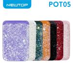 NEWTOP POT05 PORTAFOGLIO MAGSAFE CON GLITTER ROSSO