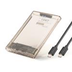 BOX EST 2.5" HDD SATA USB C 3.2 EWENT TRASPARENTE