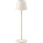 LAMPADA LED DA TAVOLO RICARICABILE     CON BASE DI RICARICA A CONTATTO     REGOLAZIONE LUMINOSITA’ TRAMITE TASTO TOUCH    ADATTA AD INTERNI ED ESTERNI (PROTEZIONE IP65 GAIA MAJESTIC SABBIA
