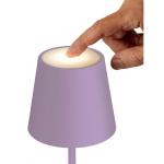 LAMPADA DA TAVOLO RICARICABILE LUCE LED REGOLABILE DA NTERNI ED ESTERNI AGATA MAJESTIC LILLA