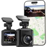  2K Dash Cam Wi-Fi,Telecamera per Auto Mini con APP,Supporta il  Modulo GPS Esterno,Grandangolare di 170°,Visione Notturna,24H Monitor  di Parcheggio,Rilevamento di Movimento,G-Sensor, Schermo IPS