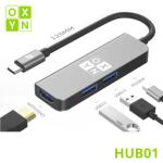 ADATTATORE HUB OXYN HUB03 USB C 5 IN 1 - BYL2008