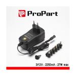 ALIMENTATORE UNIVERSALE 3-12V 2000MA NERO 24W