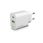 CARICA DA RETE 1 USB+1 PD (TYPE-C) 20W SPEED CHARGE WHITE 